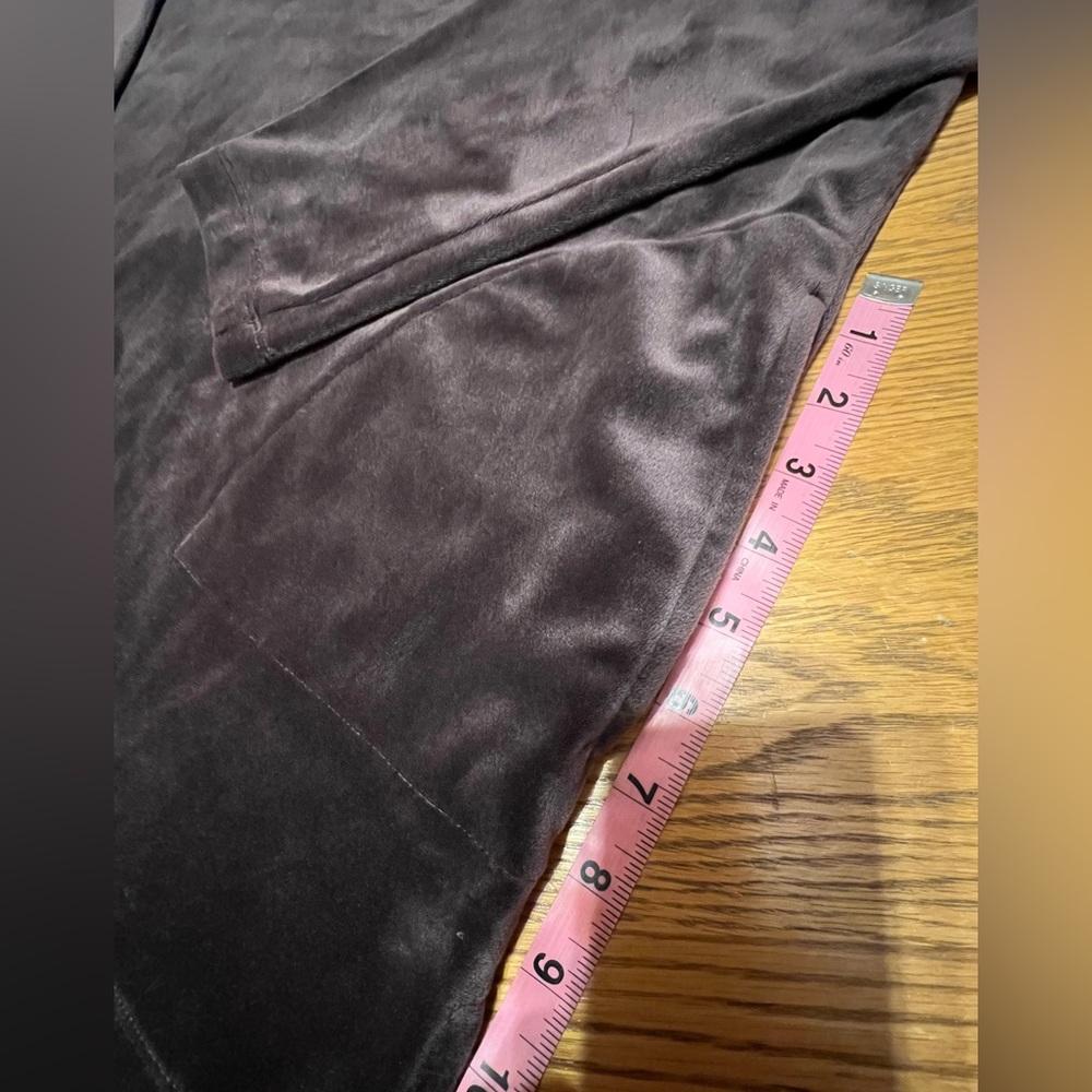 j jill pure jill Plush Velour Tunic Top with Pockets DEEP PLUM~ XL - Picture 7 of 11